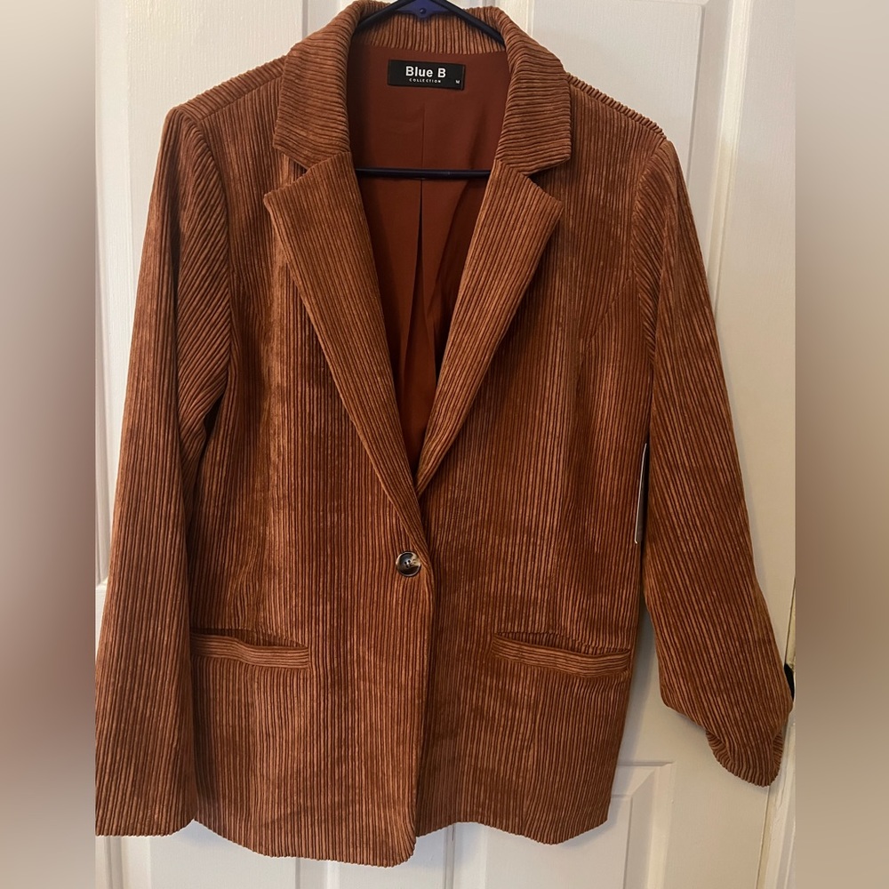 New corduroy Rust Color Blazer